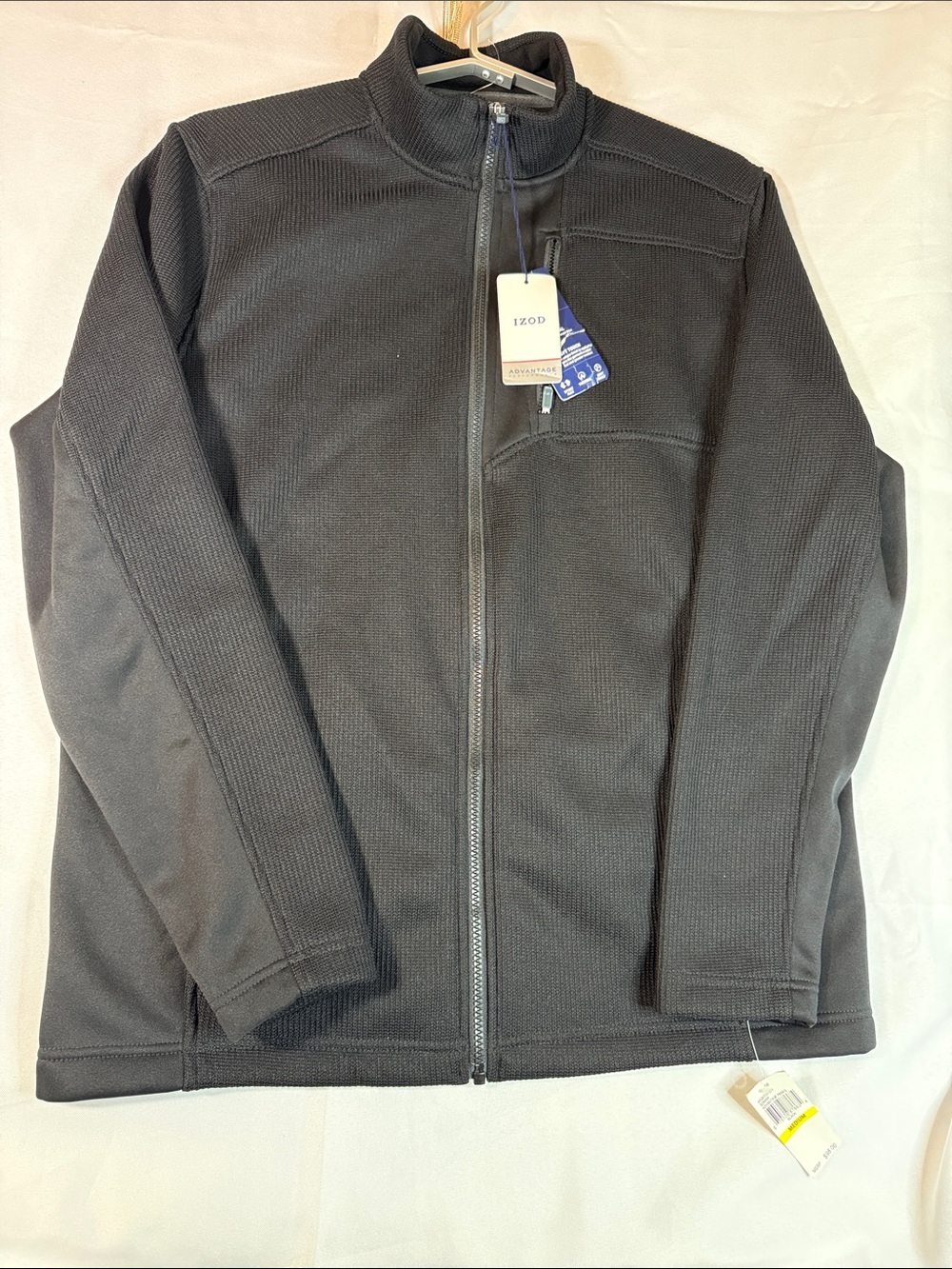 Izod Men's Black Full-Zip Lightweight Jacket size M